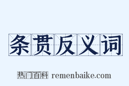 条贯反义词是什么意思的图片